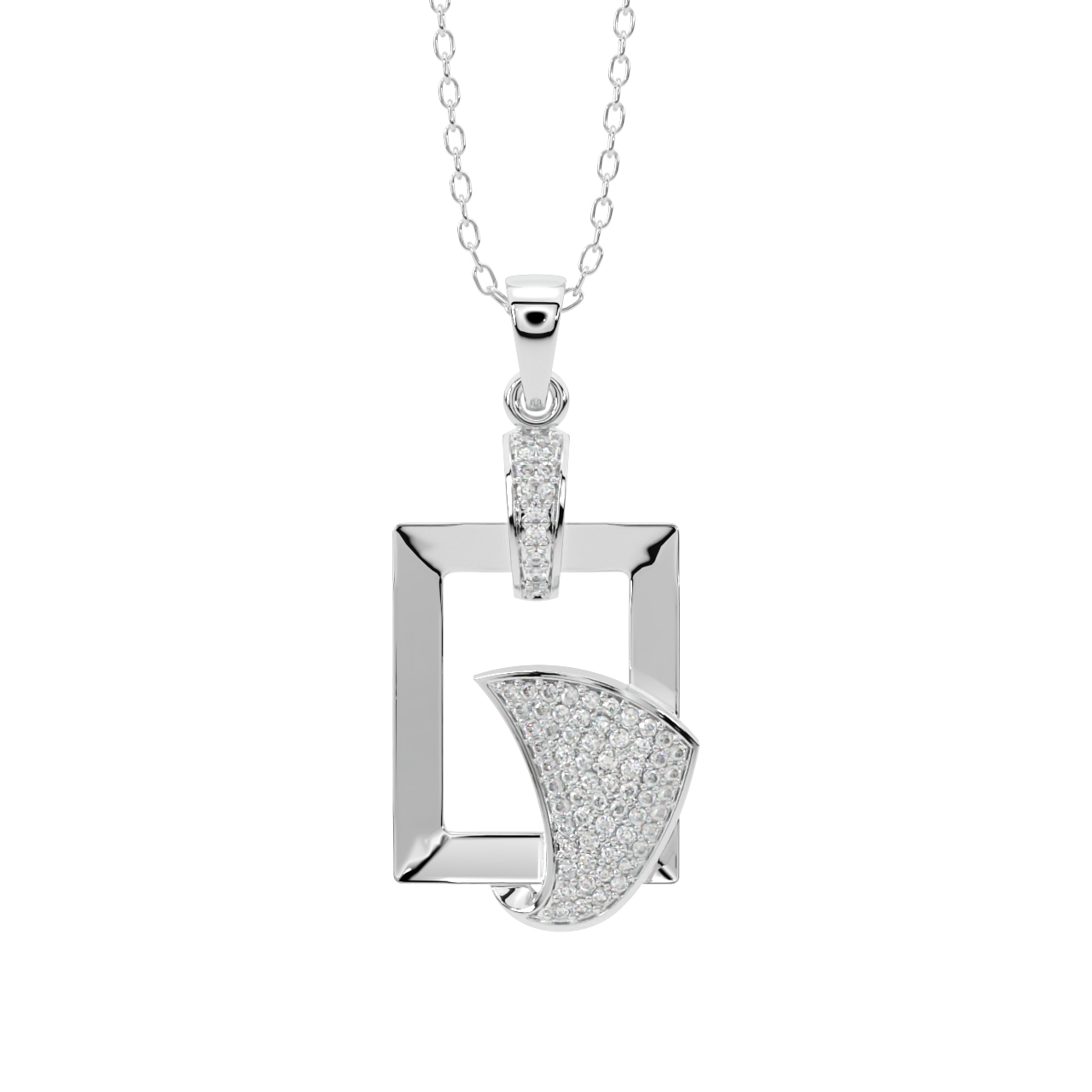 Designer Geometric Diamond Pendant