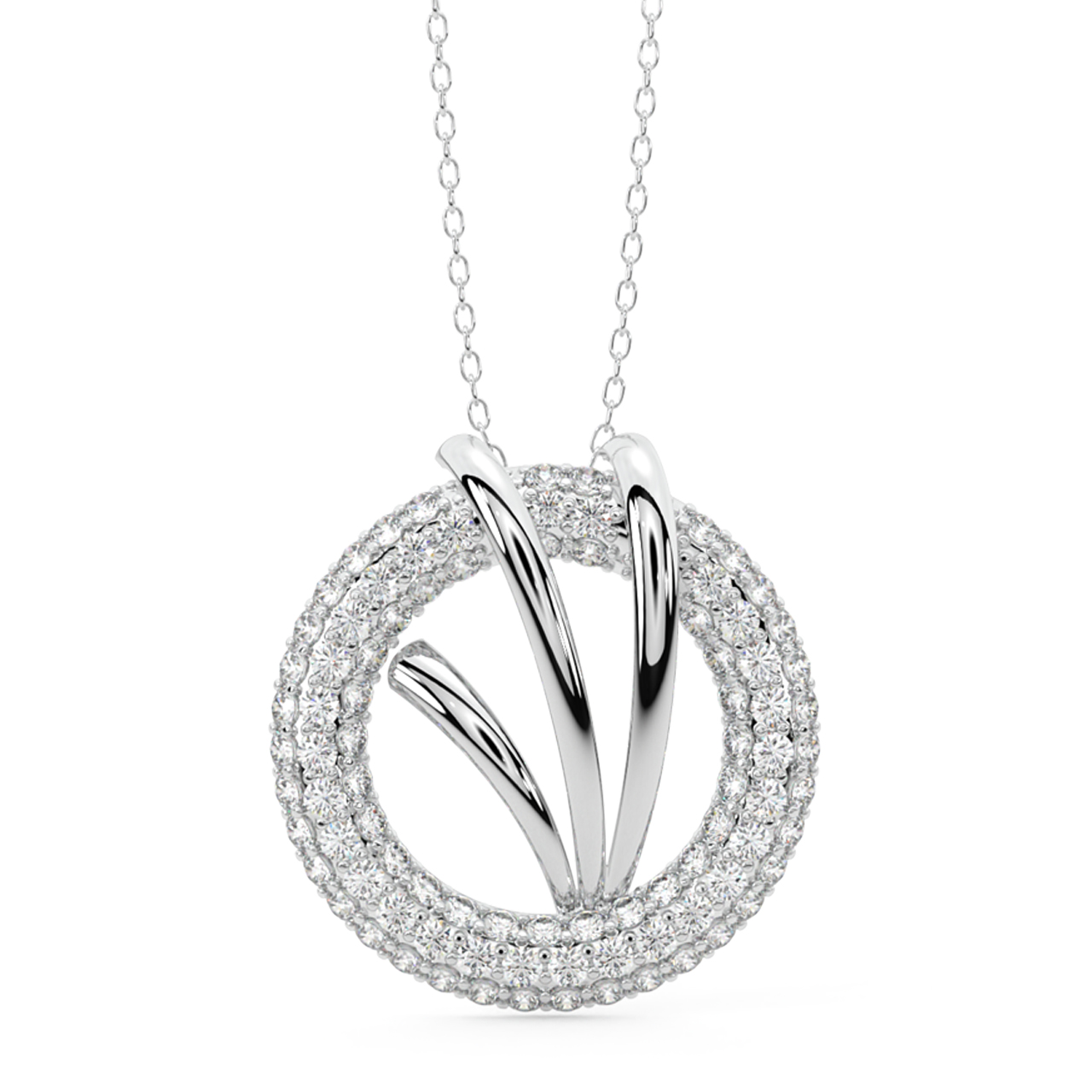 Into the Layers Diamond Pendant