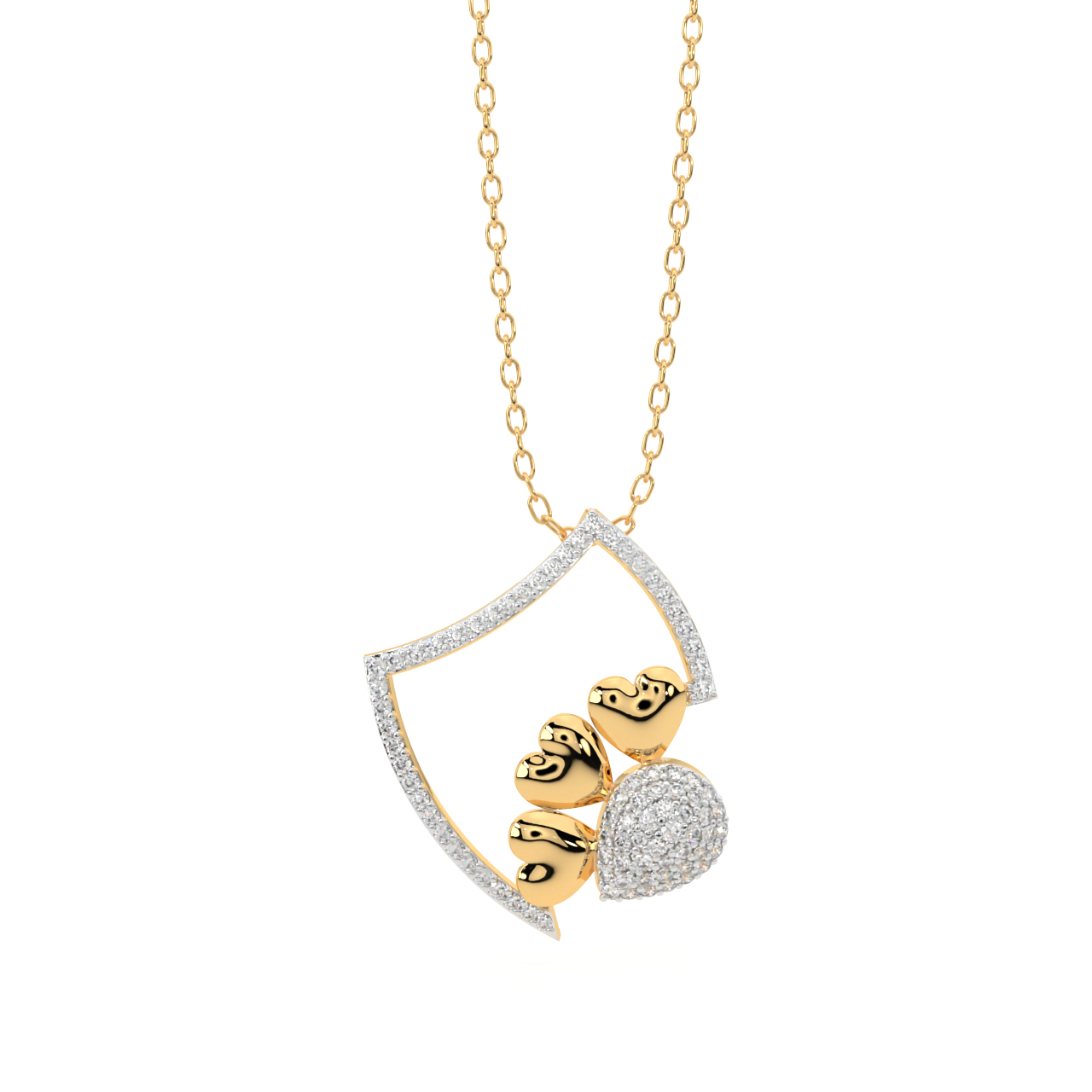 Ace Of Hearts Diamond Pendant