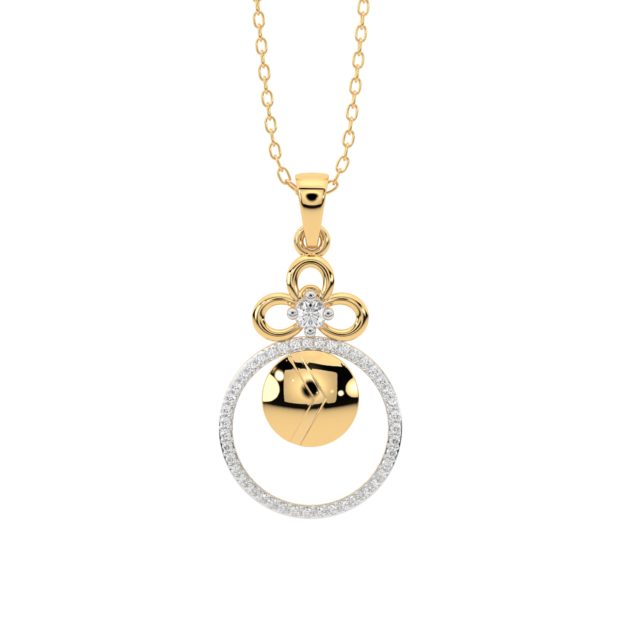 The Ring Ray Diamond Pendant