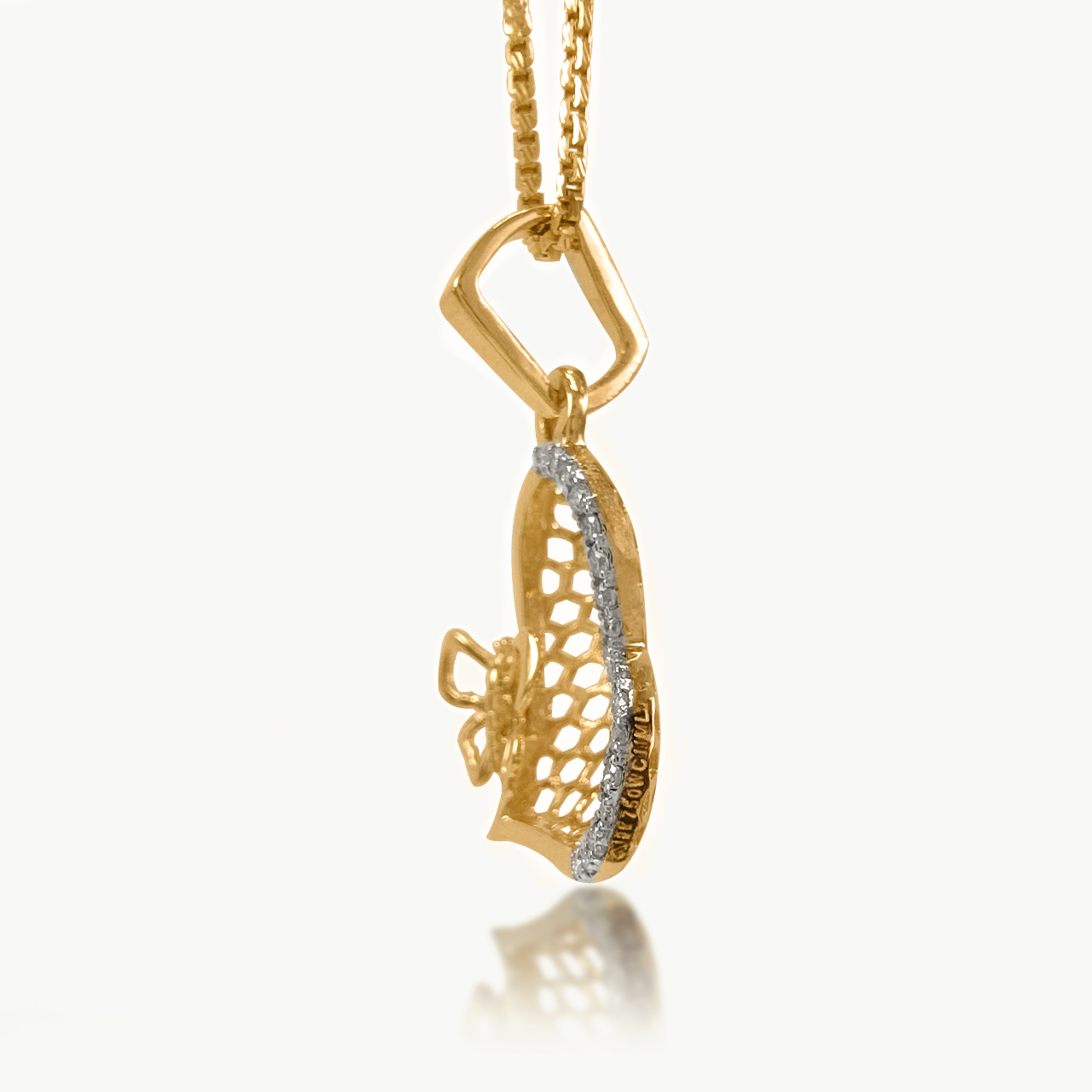 Butterfly Heart Diamond Pendant