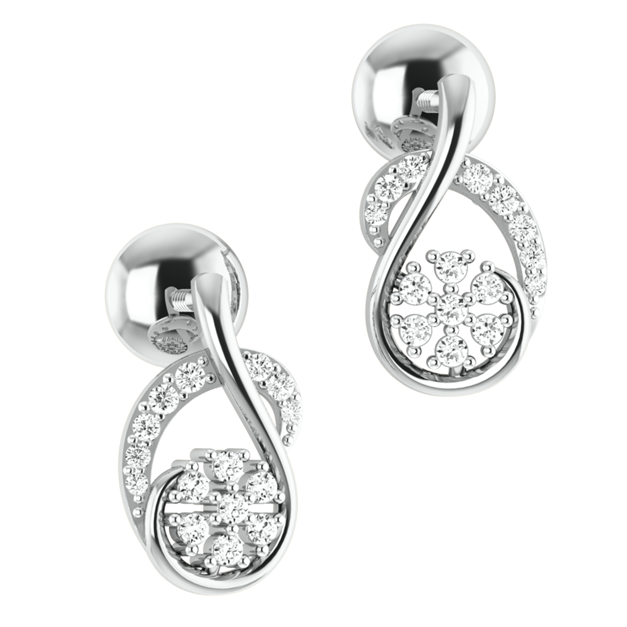 Merry Diamond Stud Earrings For Her