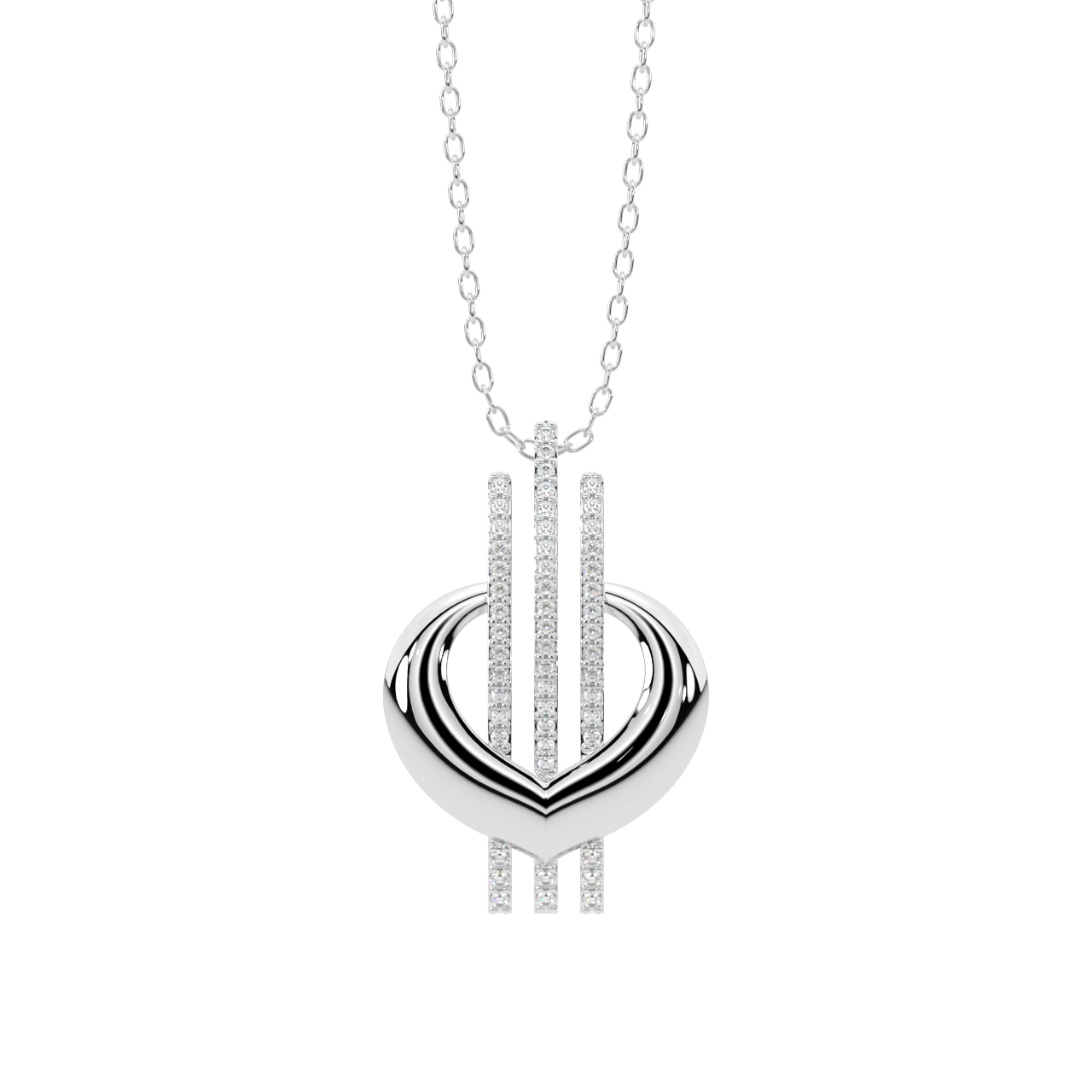 Linear Equation Diamond Pendant