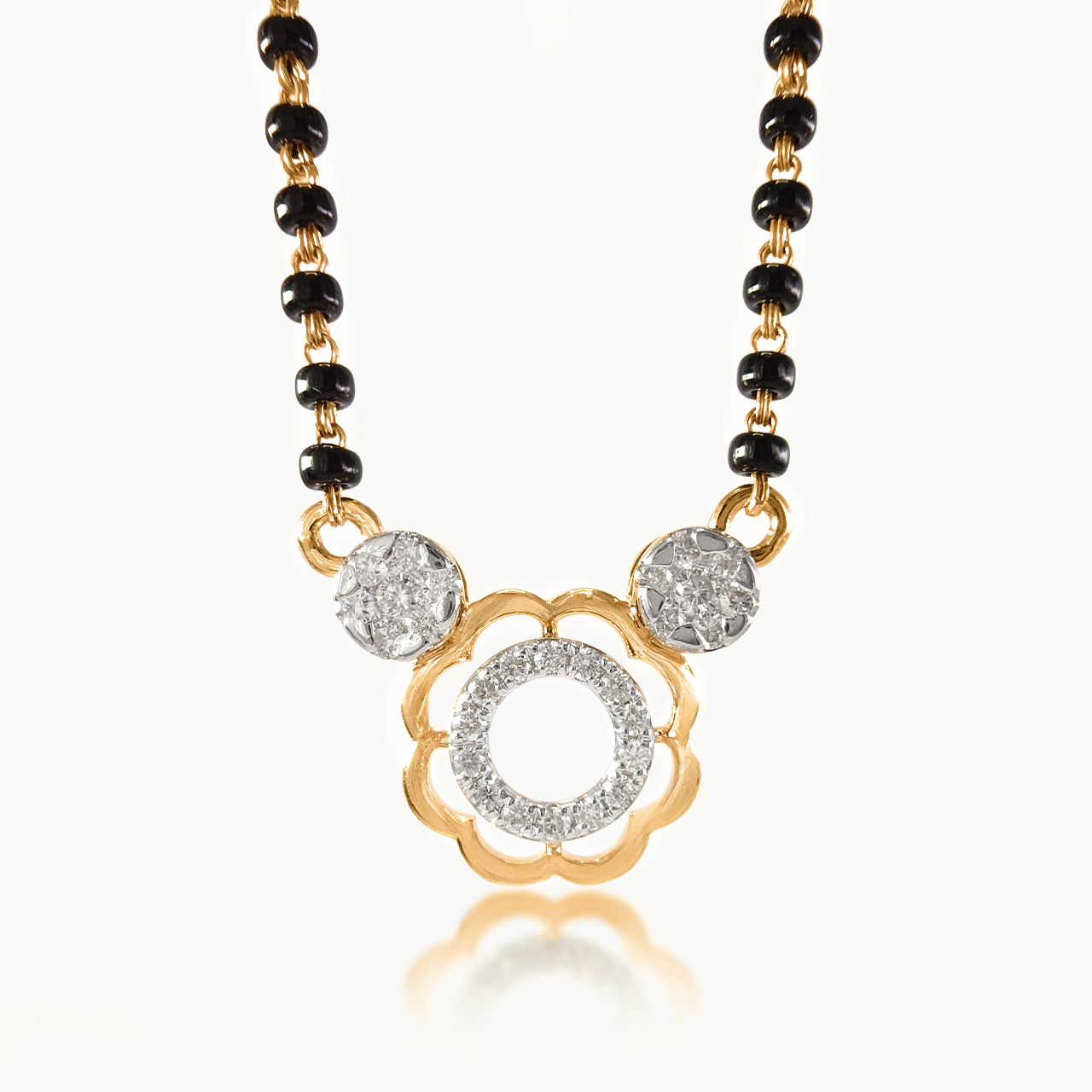 Zunaira Round Diamond Mangalsutra with Chain