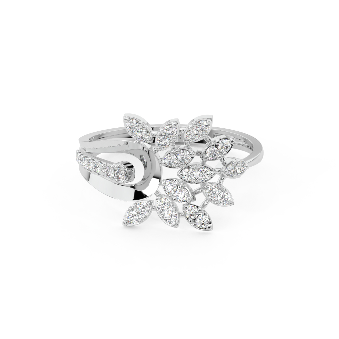 Foliole Diamond Ring For Women