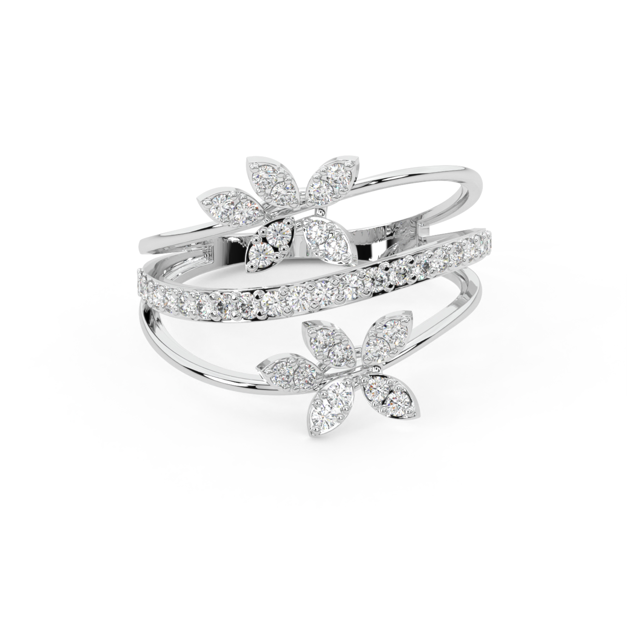 Fab & Floral Diamond Engagement Ring