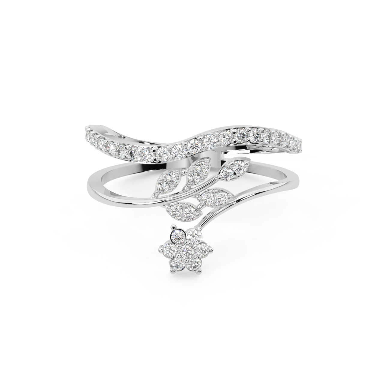 Twinkling Round Diamond Engagement Ring