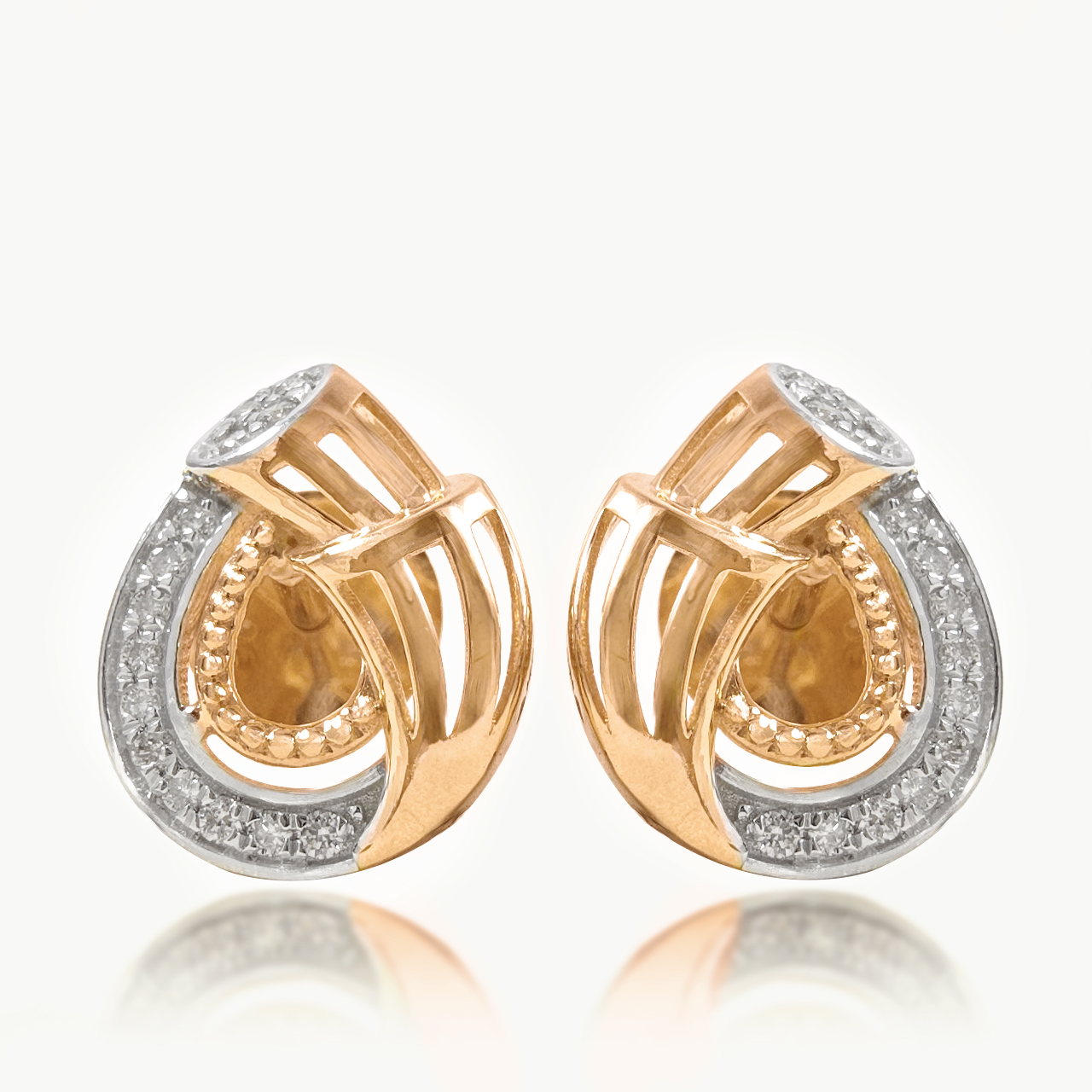 Radiant Spiral Diamond Earrings