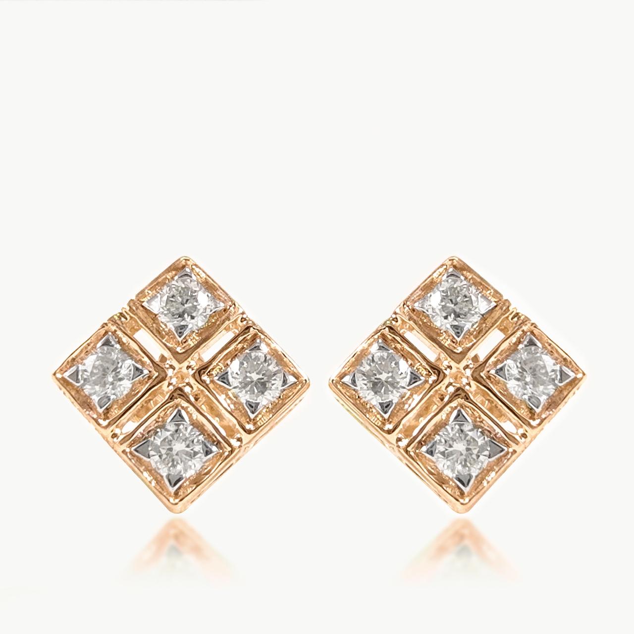 Cheveron Diamond Earrings