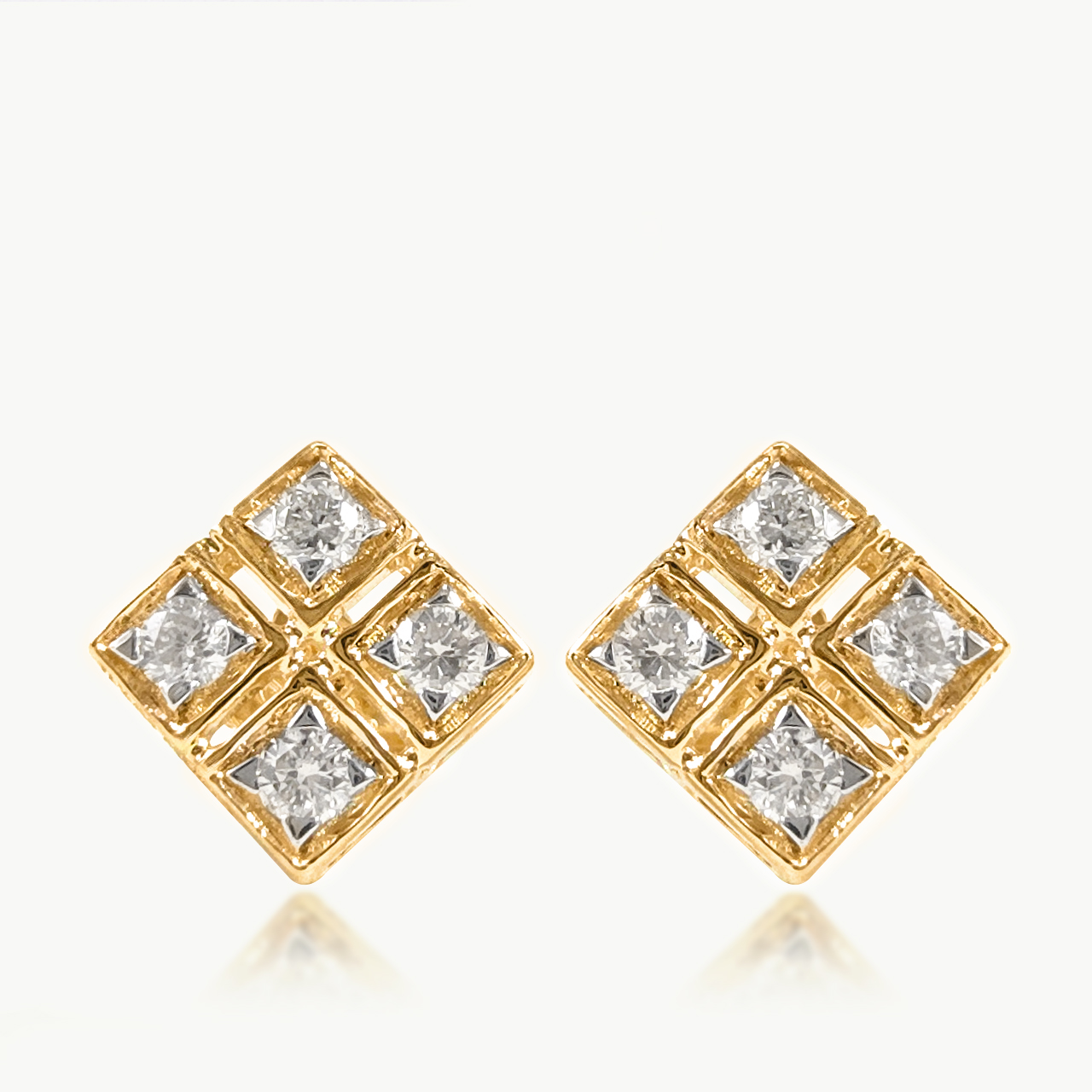 Cheveron Diamond Earrings