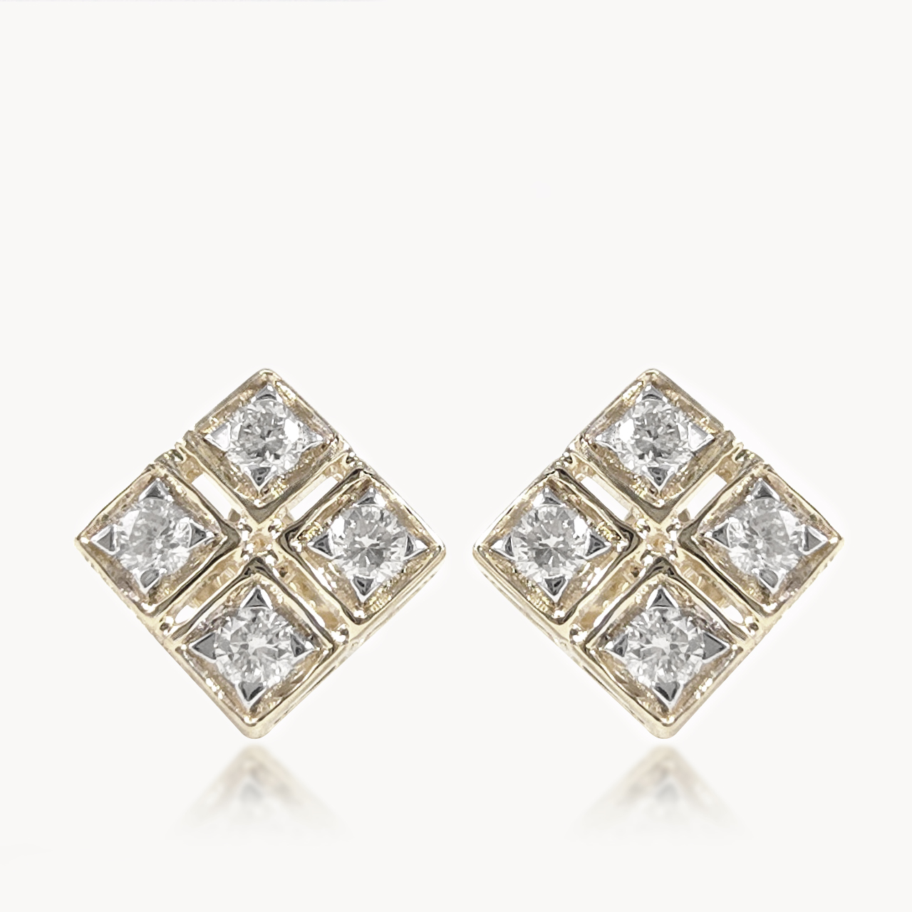 Cheveron Diamond Earrings