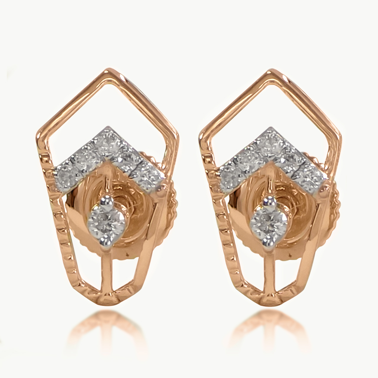 Cheveron Prism Diamond Studs