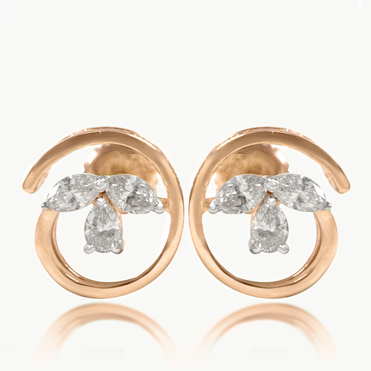 Dewdrop Orbit Diamond Earrings