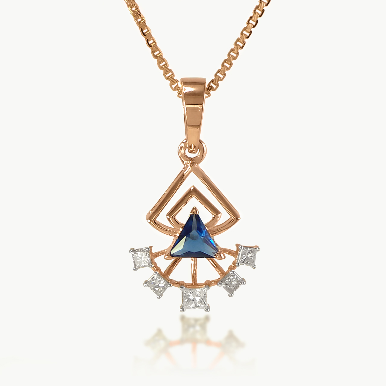 Blue Radiance Diamond Pendant