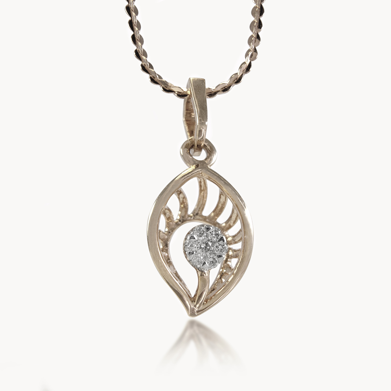 Feather Gleam Diamond pendant