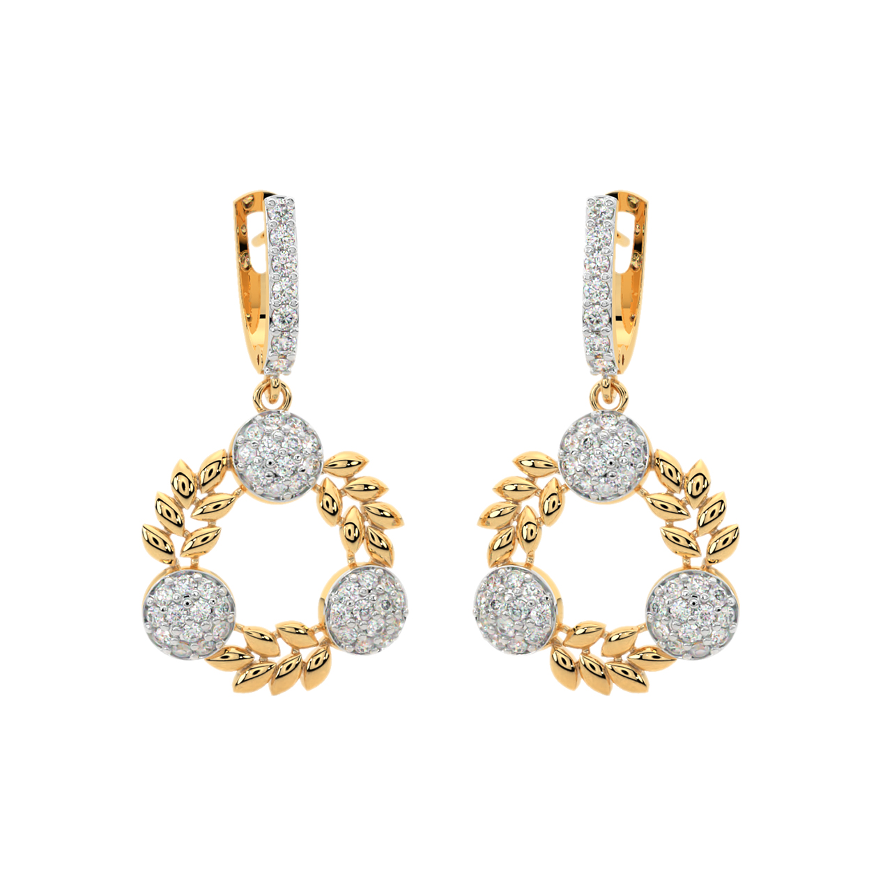 Miron Round Diamond Earrings