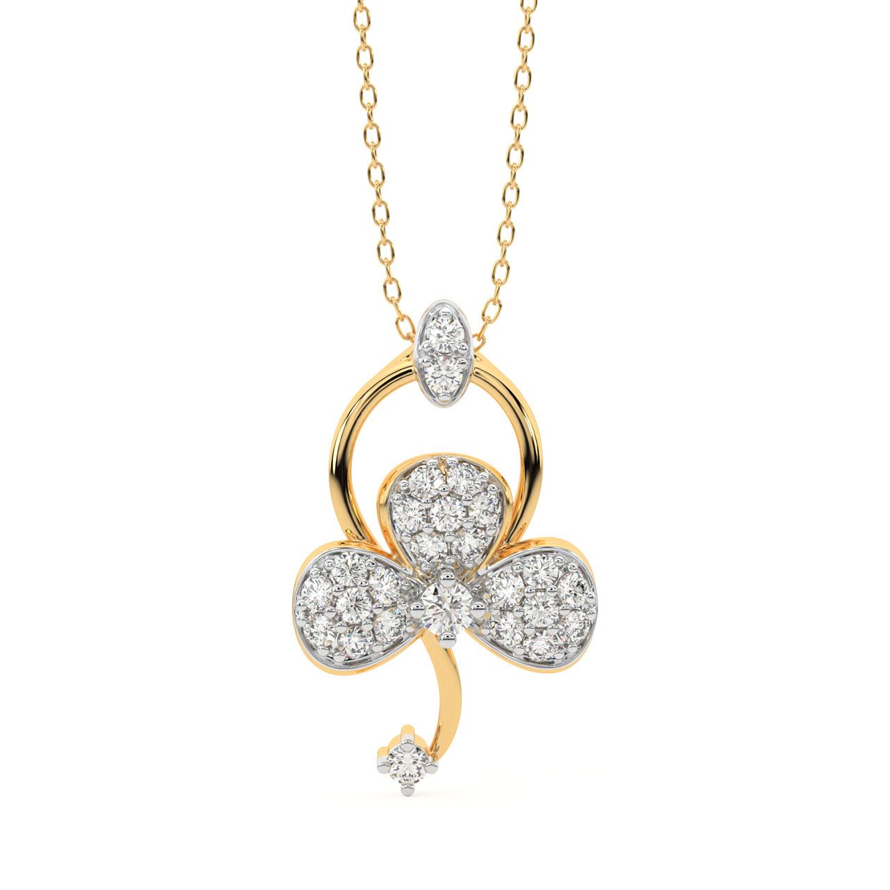 Bradley Round Diamond Pendant Set