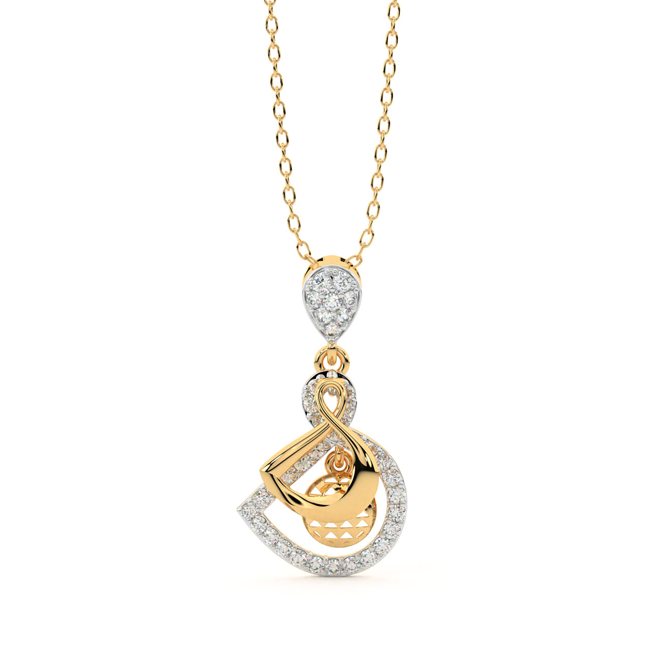 Shirley Round Diamond Pendant Set