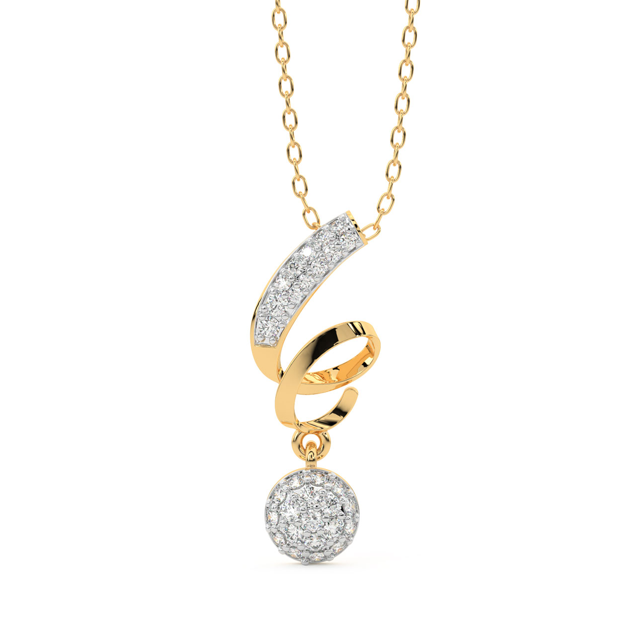 Siddel Round Diamond Pendant Set