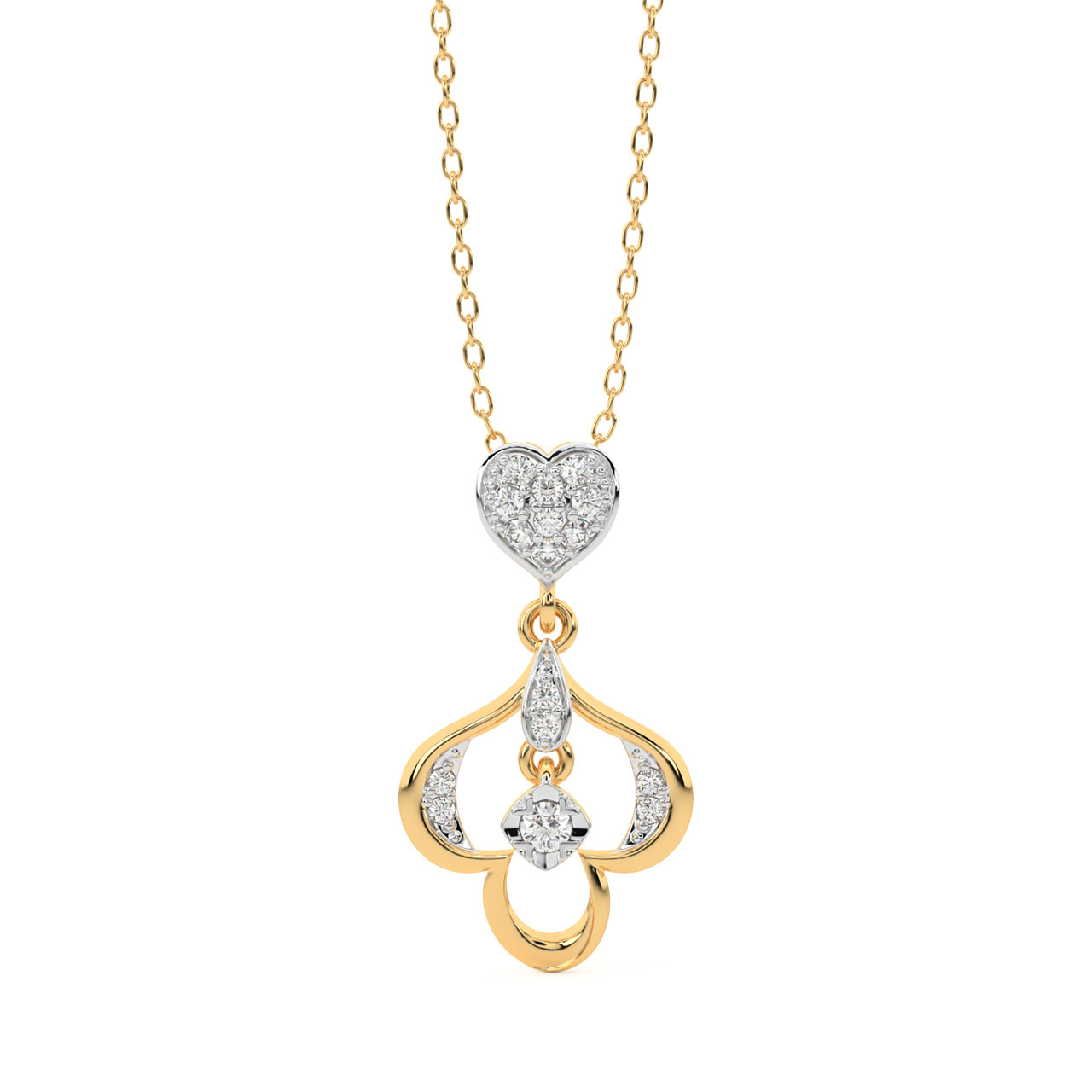 Themba Round Diamond Pendant Set