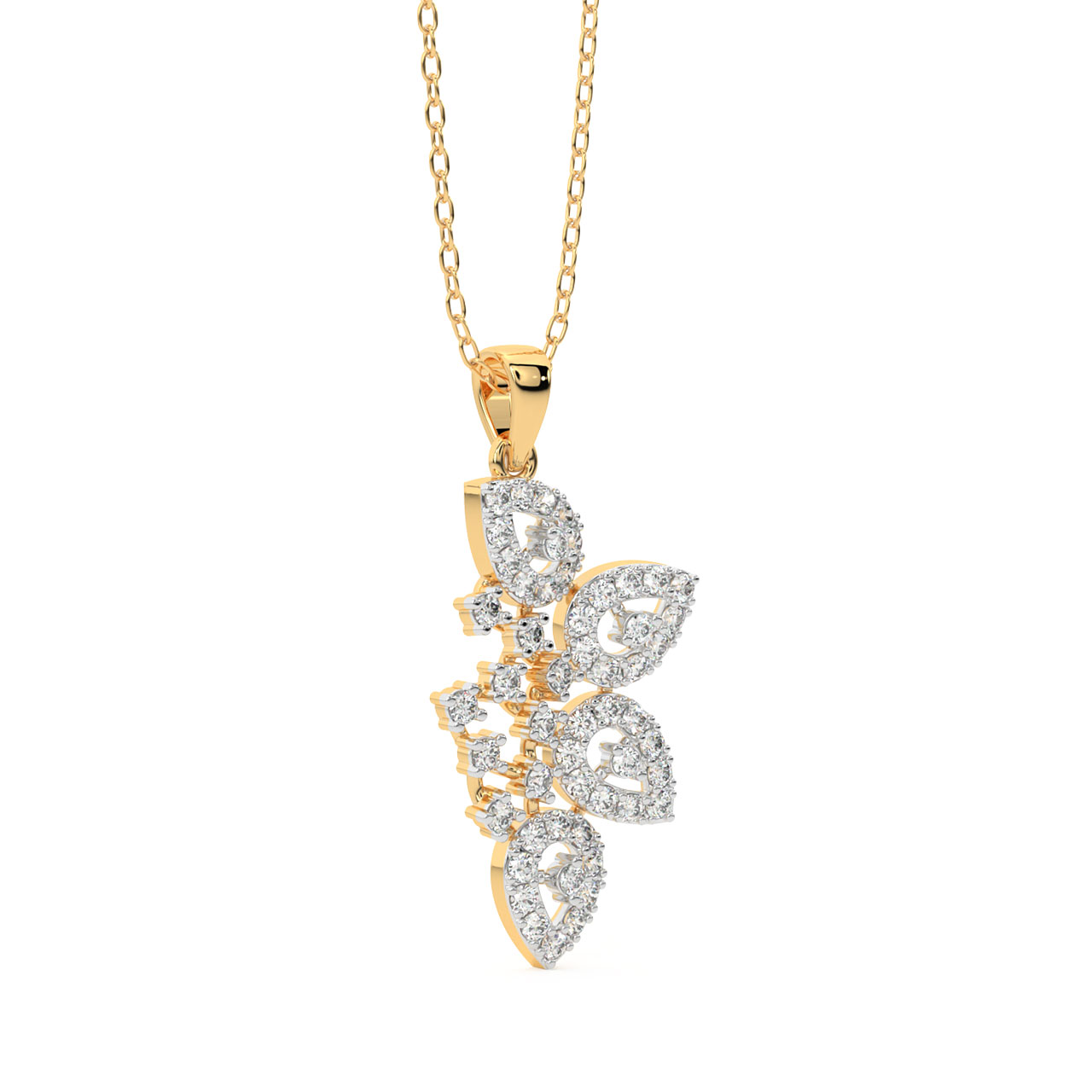 Amaia Round Diamond Office Wear Pendant