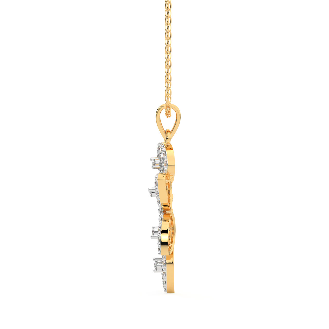 Amaia Round Diamond Office Wear Pendant