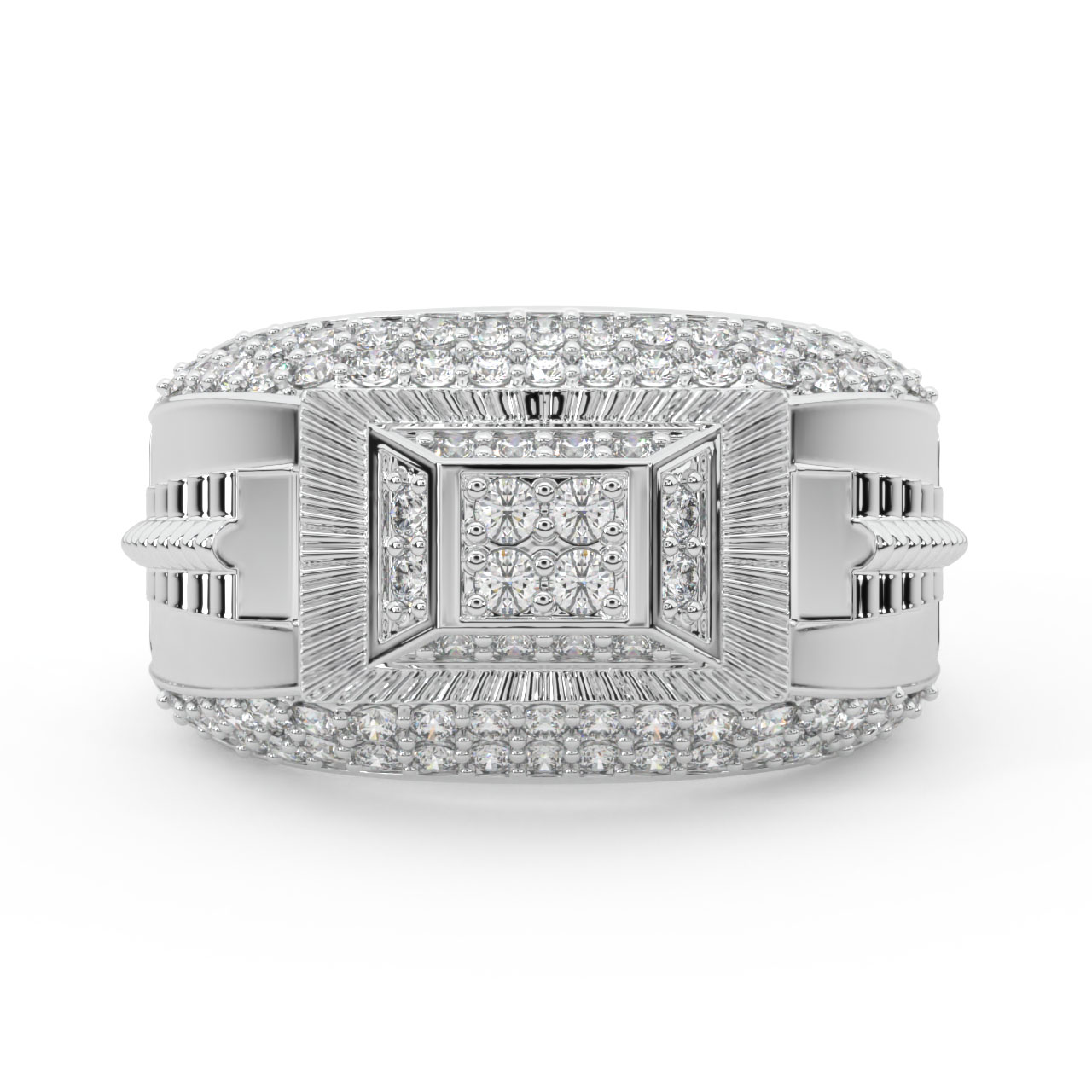 Moritz Round Diamond Ring For Him