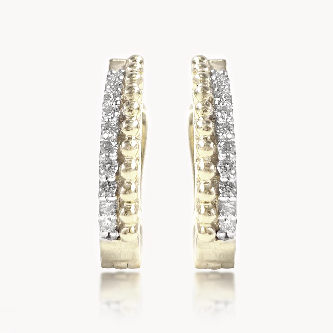 Linear Raw Diamond Earrings