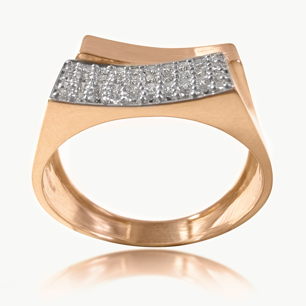 Rechead Diamond studded Ring