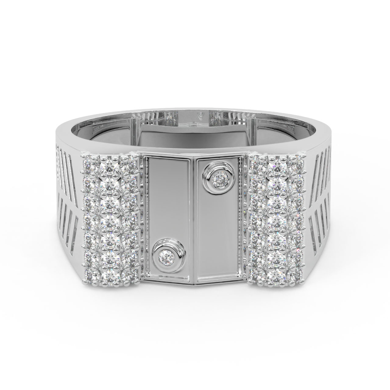 Shiye Round Diamond Ring For Men