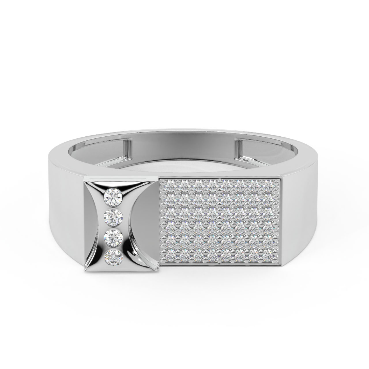 Yuma Round Diamond Engagement Ring For Him