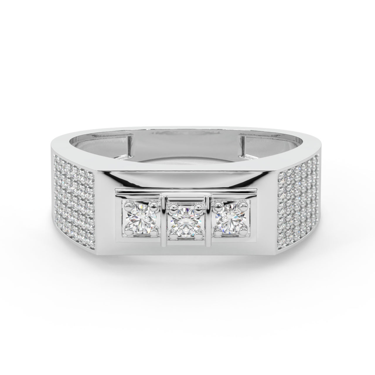 Irem Round Diamond Engagement Ring For Him