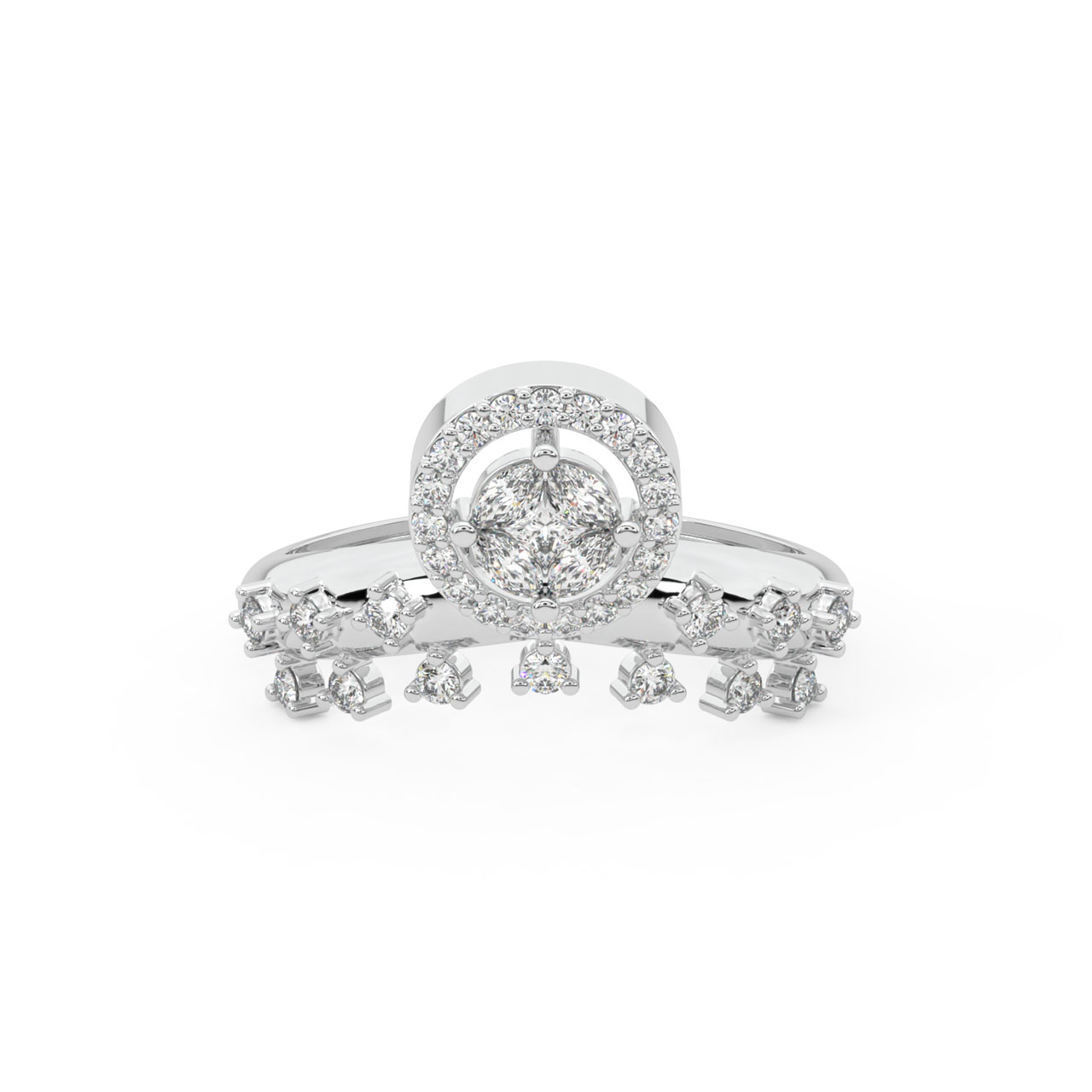Teman Round Diamond Engagement Ring