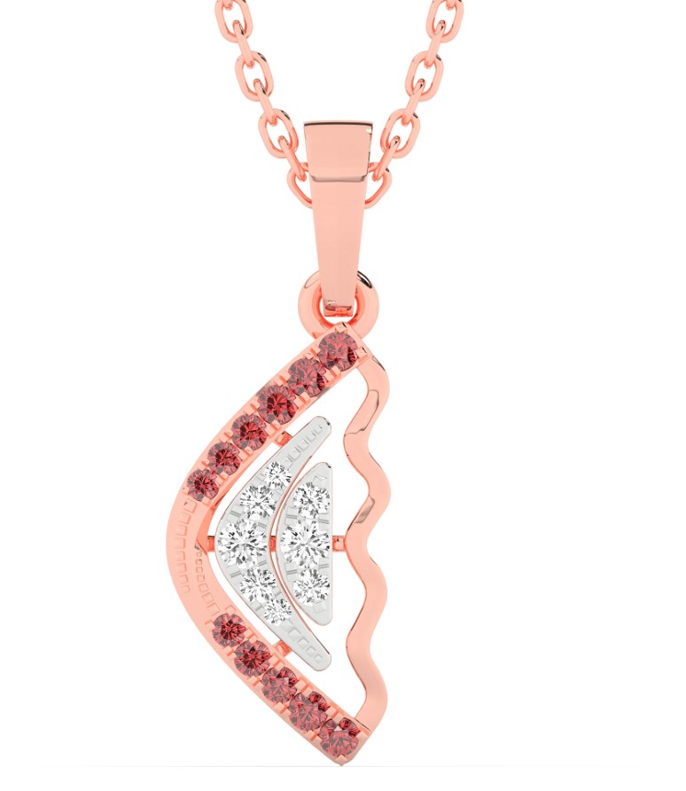 Ocean's Red Fish Diamond Pendant