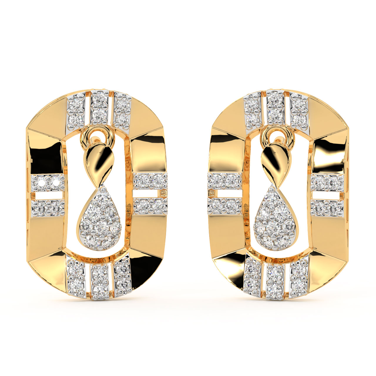 Arwin Round Diamond Stud Earrings