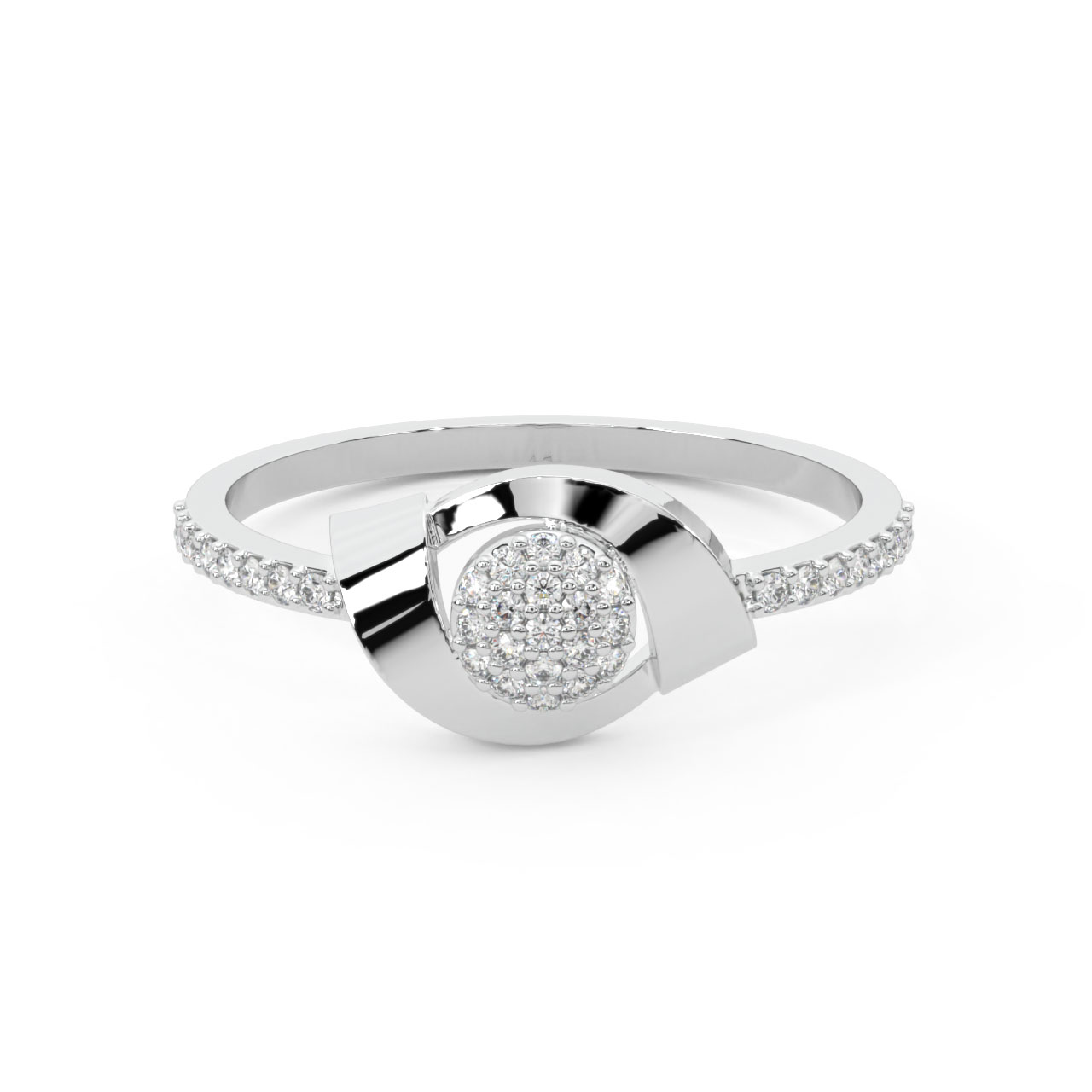 Alanna Round Diamond Dainty Ring