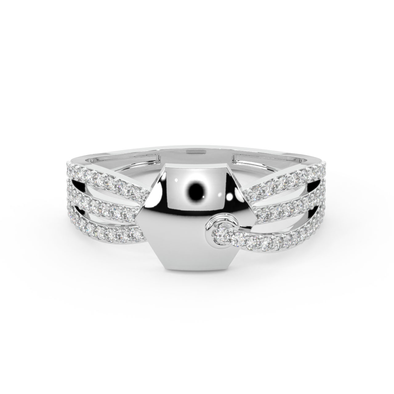 Mack Round Diamond Engagement Ring