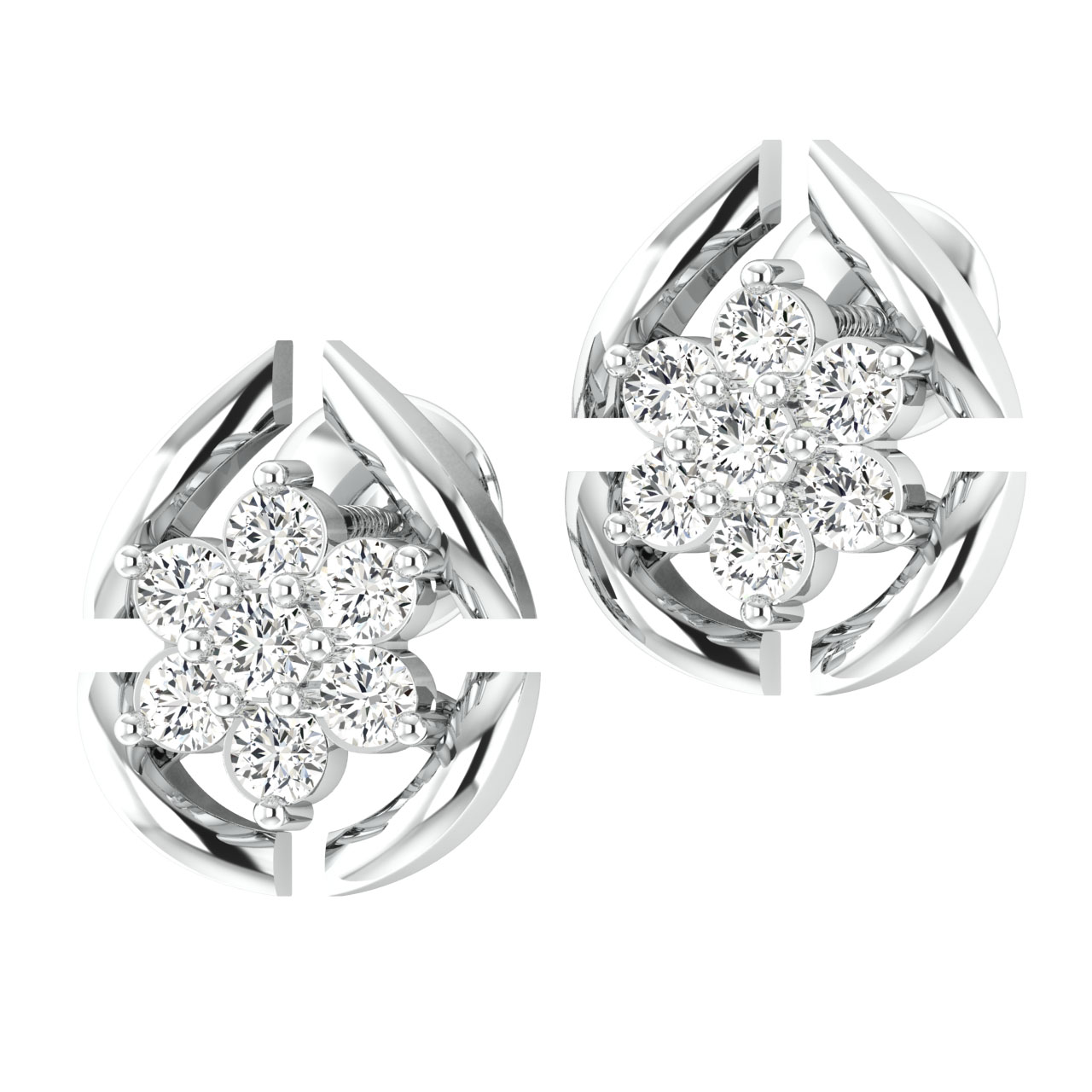 Genesis Round Diamond Stud Earring