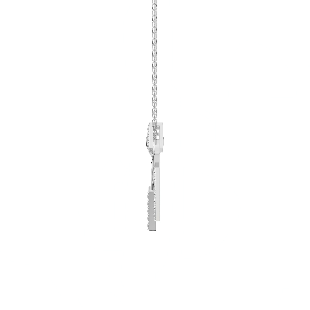 Lockit Key pendant, white gold and diamonds - Categories Q93004