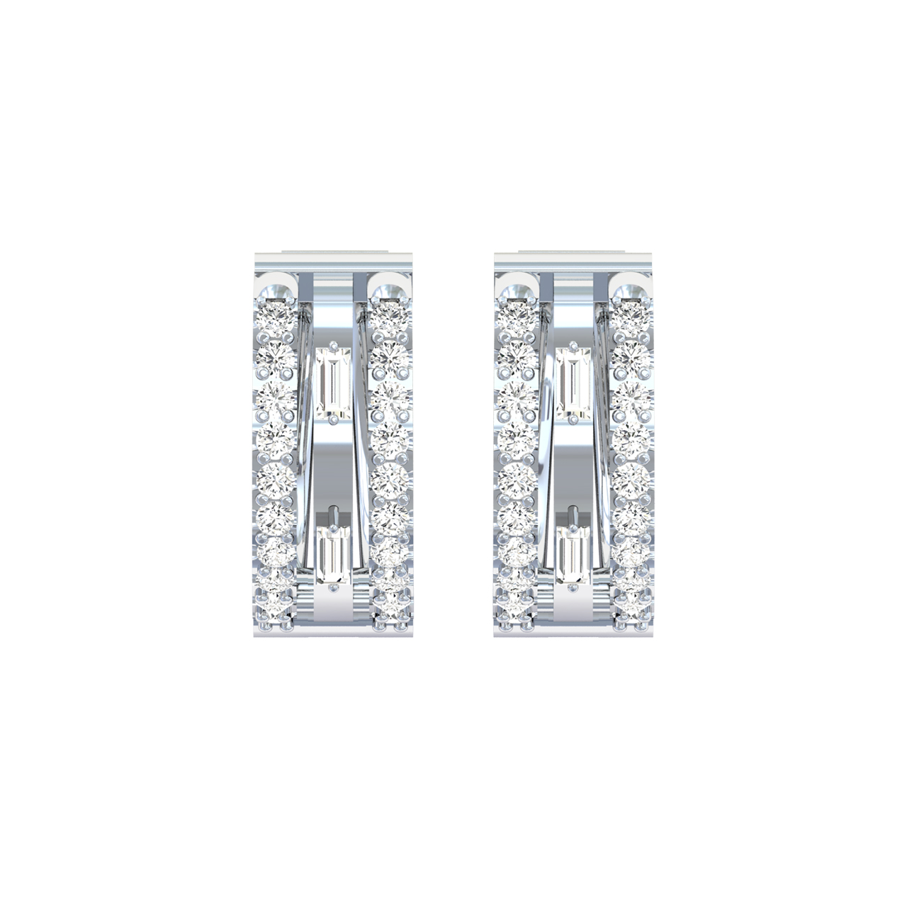 Amaira Round Diamond Bali Earrings