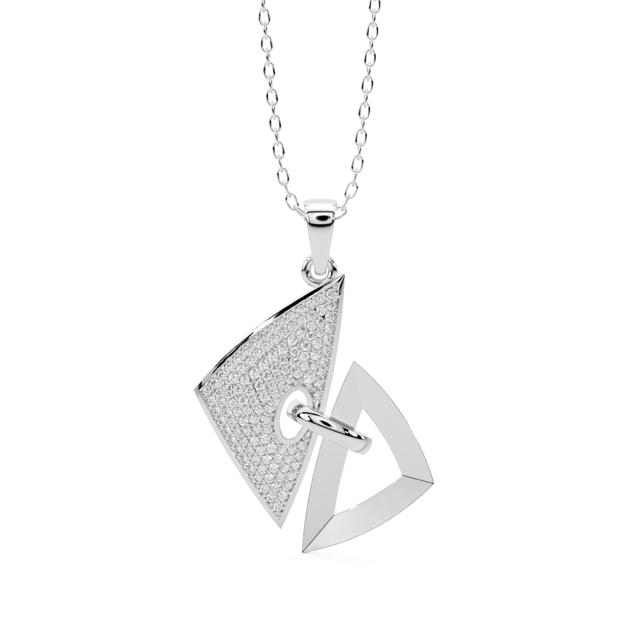 Tiny Trinity Diamond Pendant