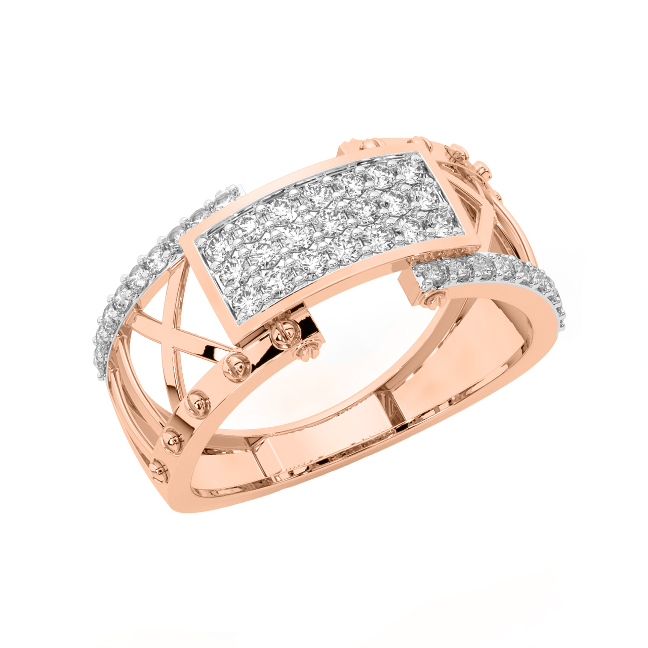Jali Design Engagement  Ring For Men