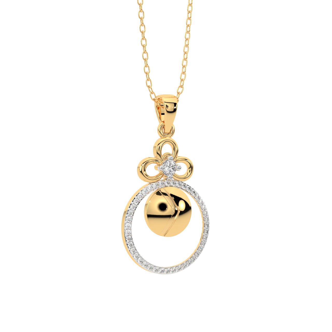 The Ring Ray Diamond Pendant