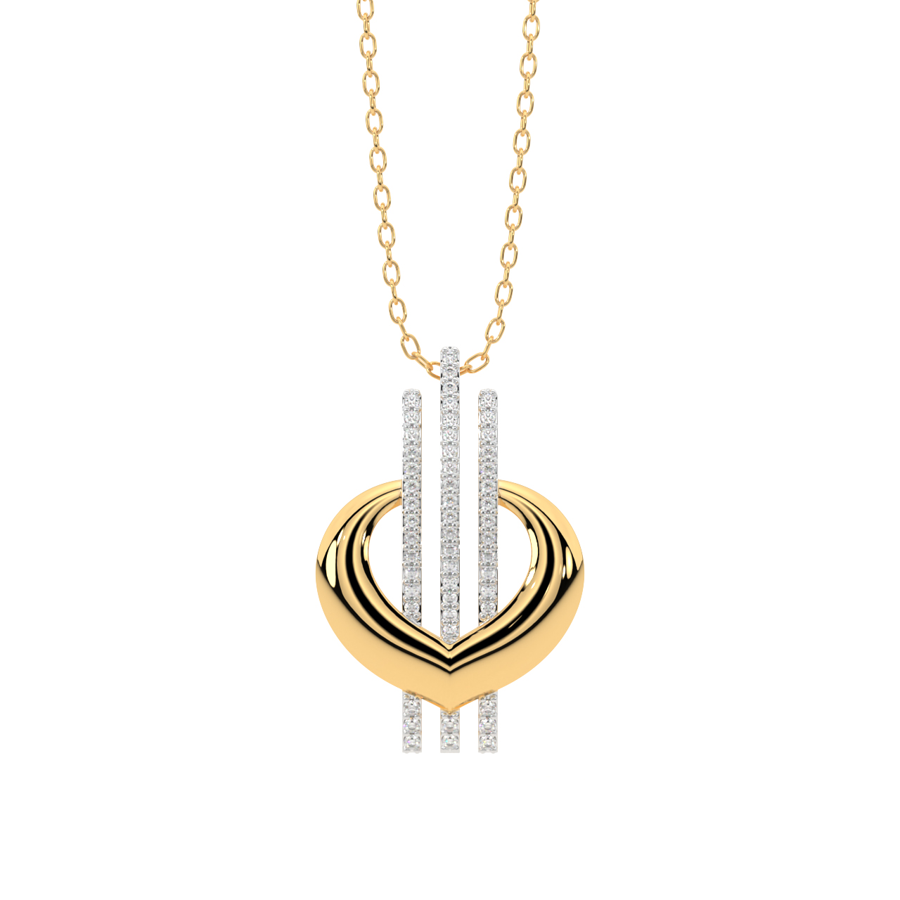 Linear Equation Diamond Pendant