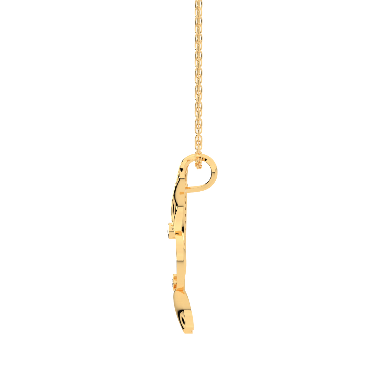 Winter Staples Gold Diamond Pendant