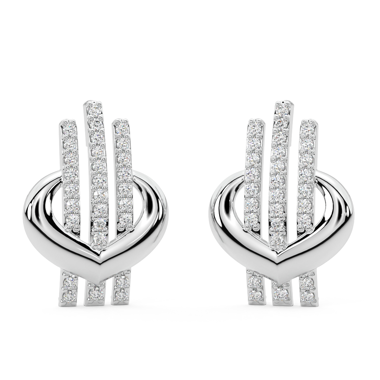 Linear Equation Diamond Earrings