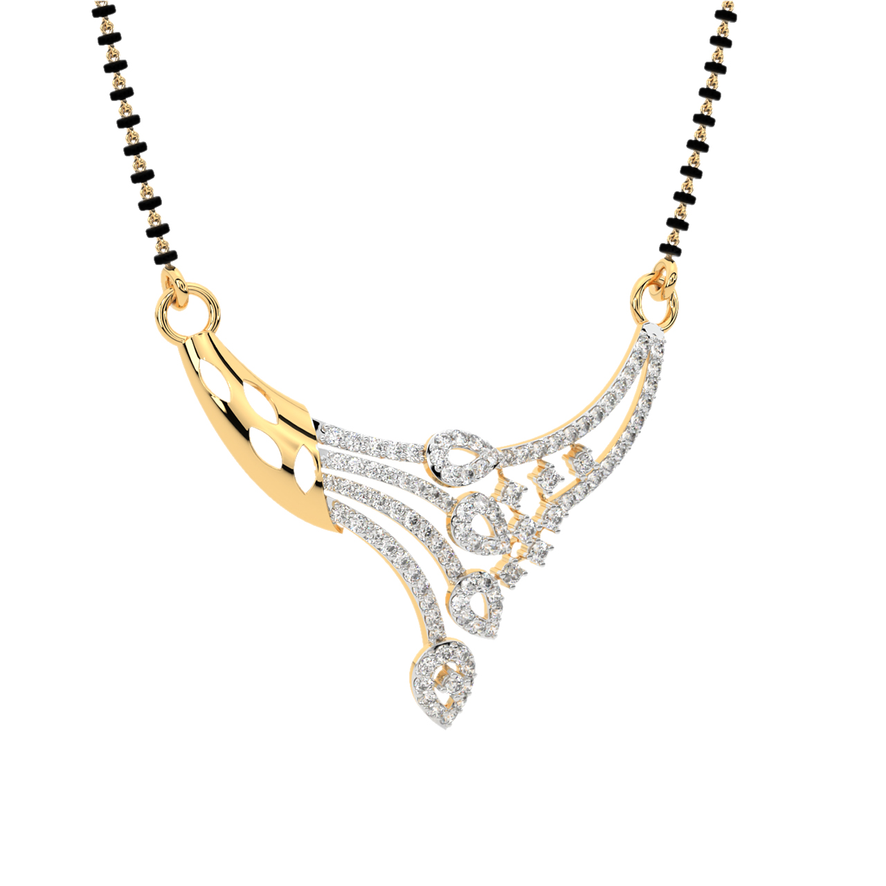 Deli Round Diamond Mangalsutra