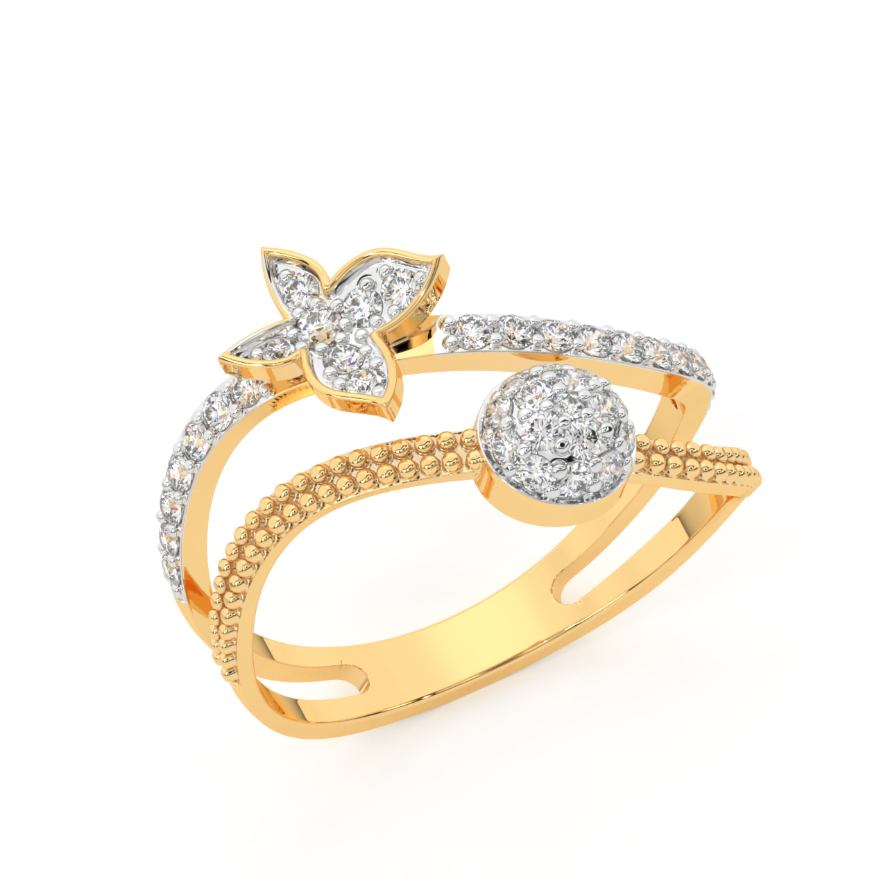 Dainty Drama Engagement Diamond Ring