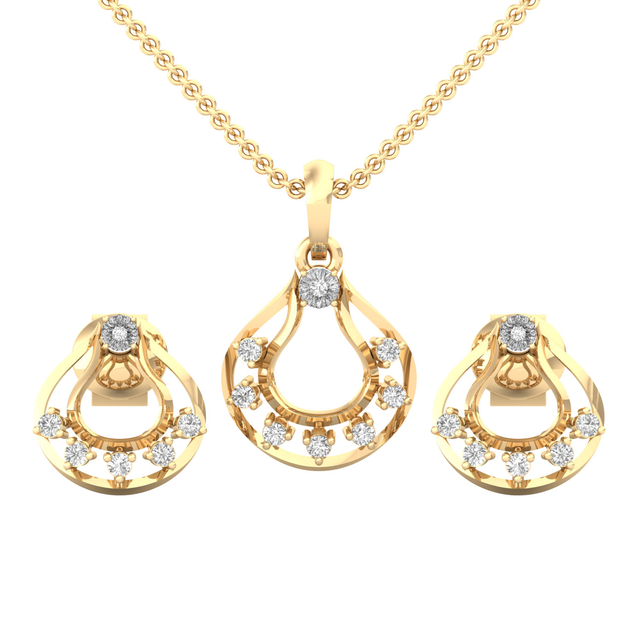 Era Round Diamond Pendant Set | Pendant 