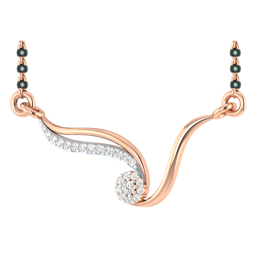 Keya Round Diamond Mangalsutra